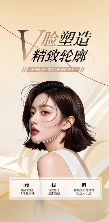 源文件下載【精致小v臉瘦臉海報】編號：63400026399936893