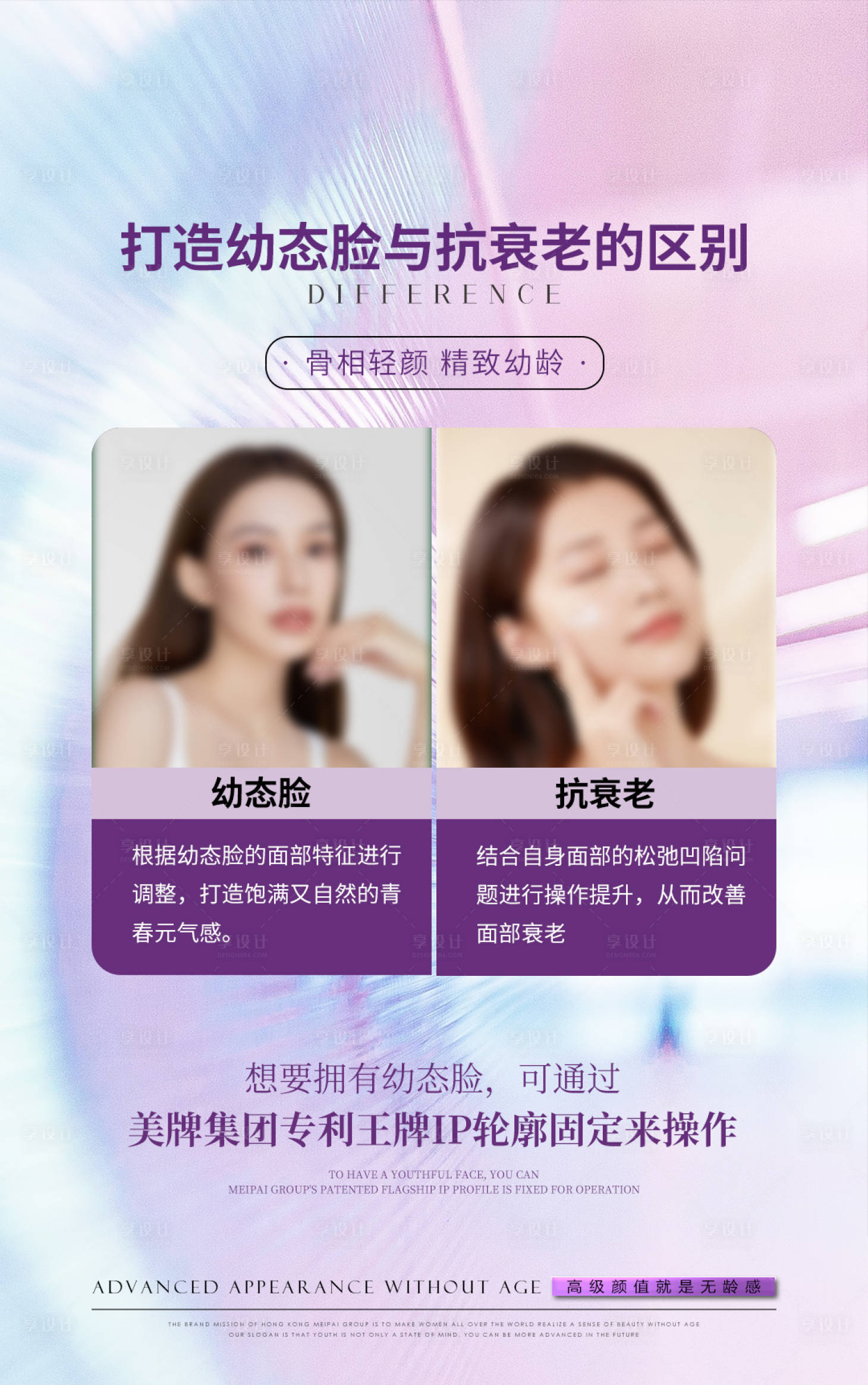 源文件下載【享設計】搜索編號：54640026040317061【醫美輪廓固定科普簡約海報】