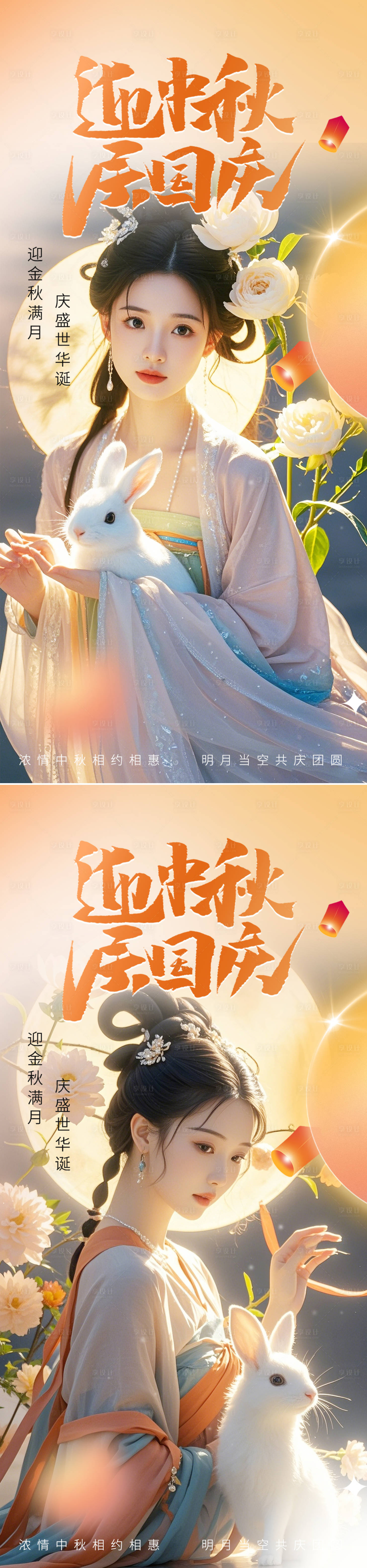源文件下载【中秋国庆节海报】编号：58200026152102273