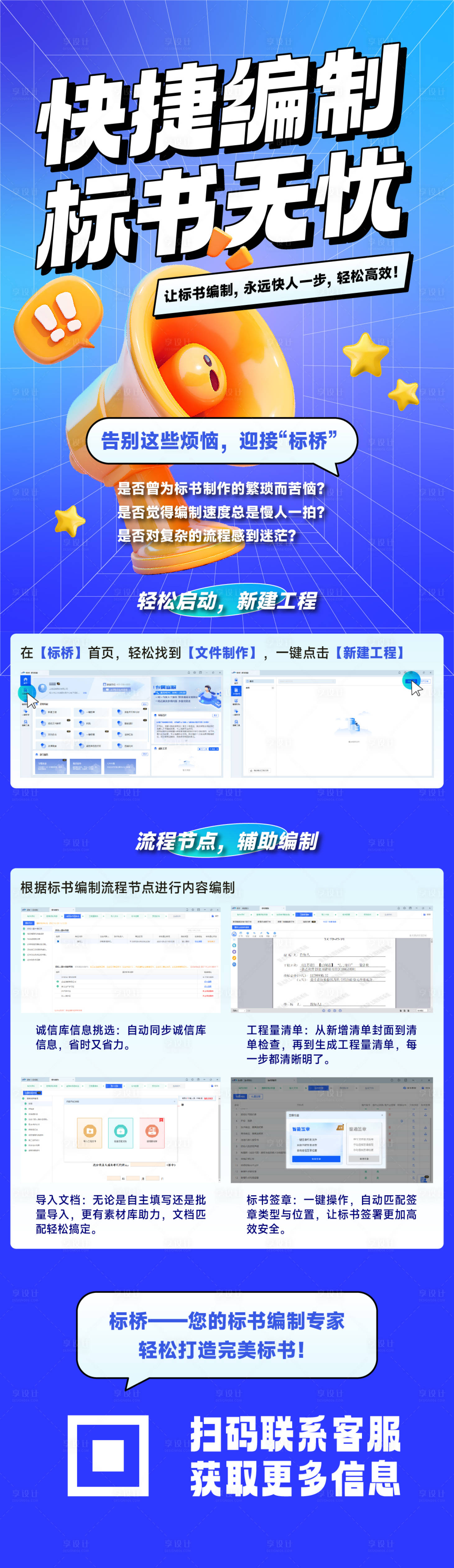源文件下载【科技软件流程简介海报长图】编号：60260026421731808