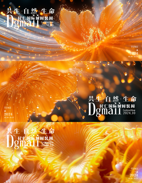 源文件下載【享設(shè)計】搜索編號：44190026441271207【高級花金屬背景時裝秀KV】