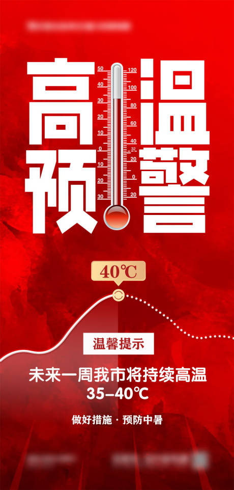 源文件下载【高温预警海报】编号：35410026104873978