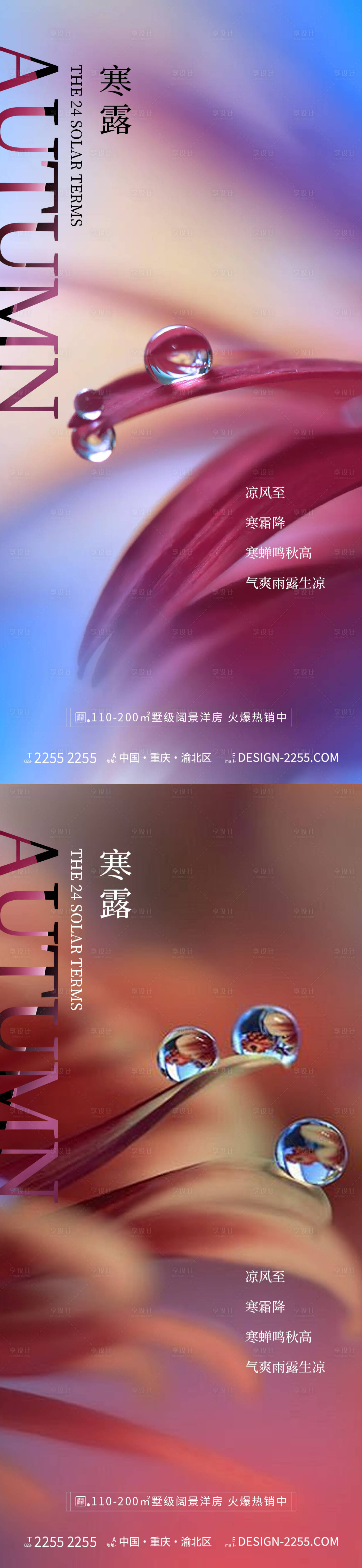 源文件下载【享设计】搜索编号：81840026373475979【地产寒露节气海报】