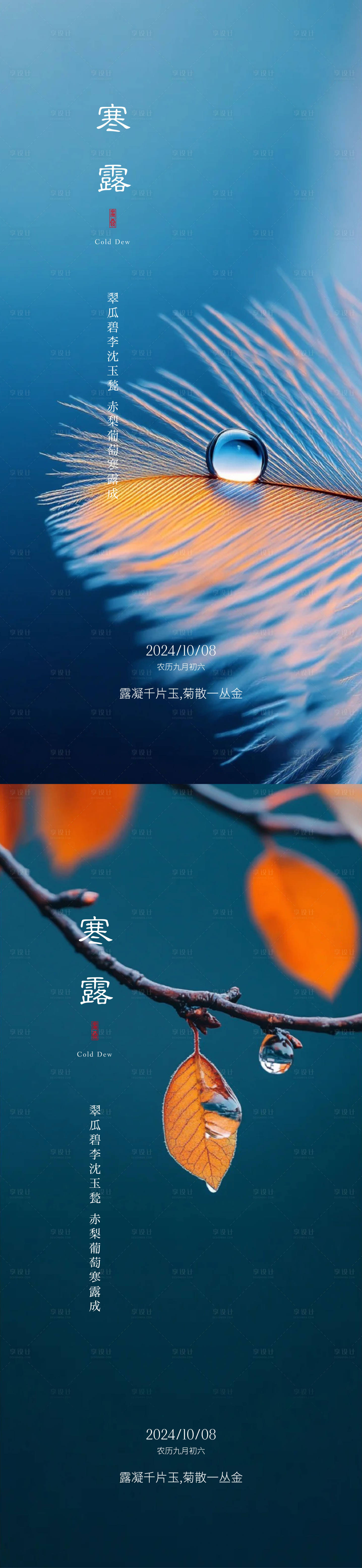 源文件下載【享設計】搜索編號：33060026410174348【寒露海報】