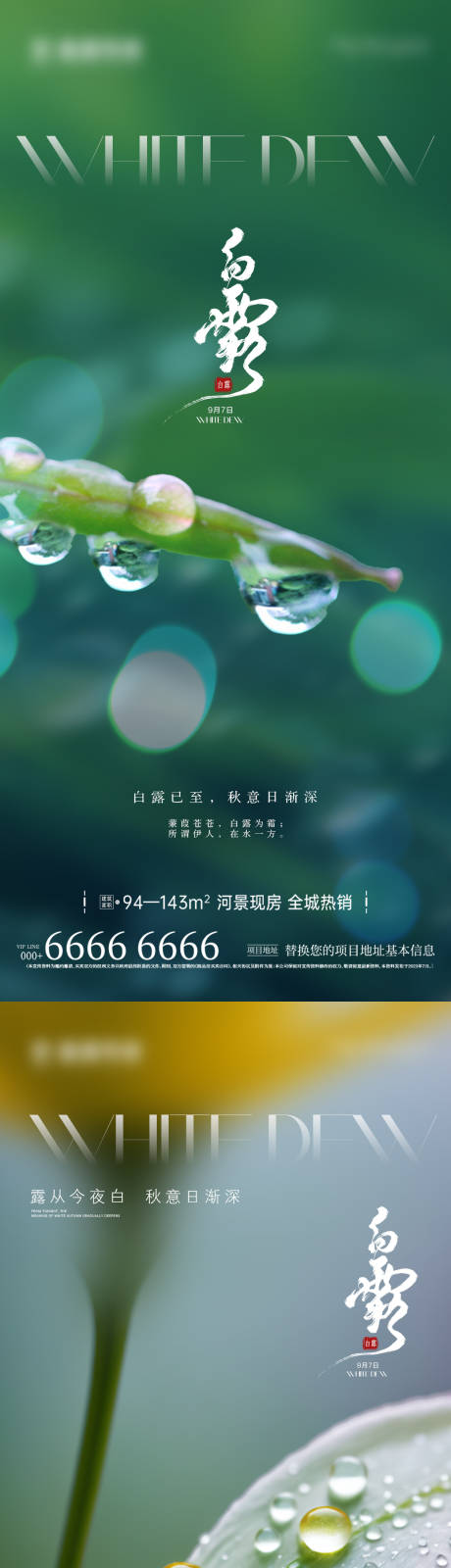 源文件下载【地产白露海报】编号：90480026131103881