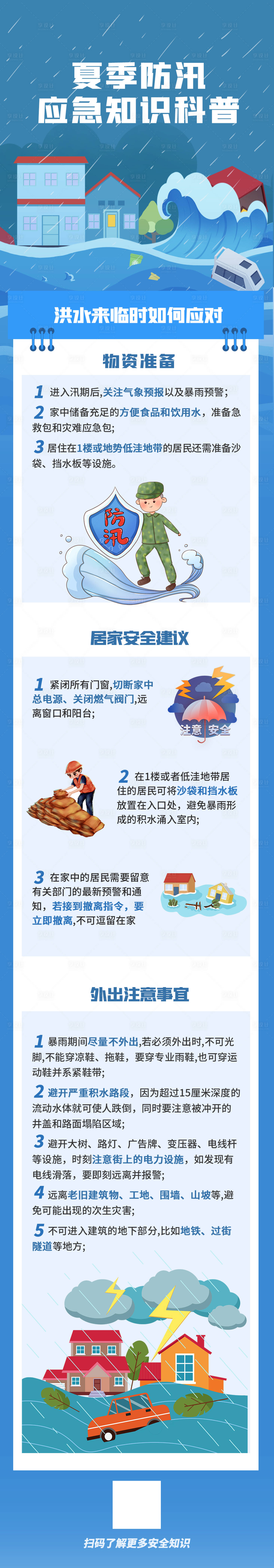 源文件下载【防汛应急知识科普长图】编号：68100026149057132