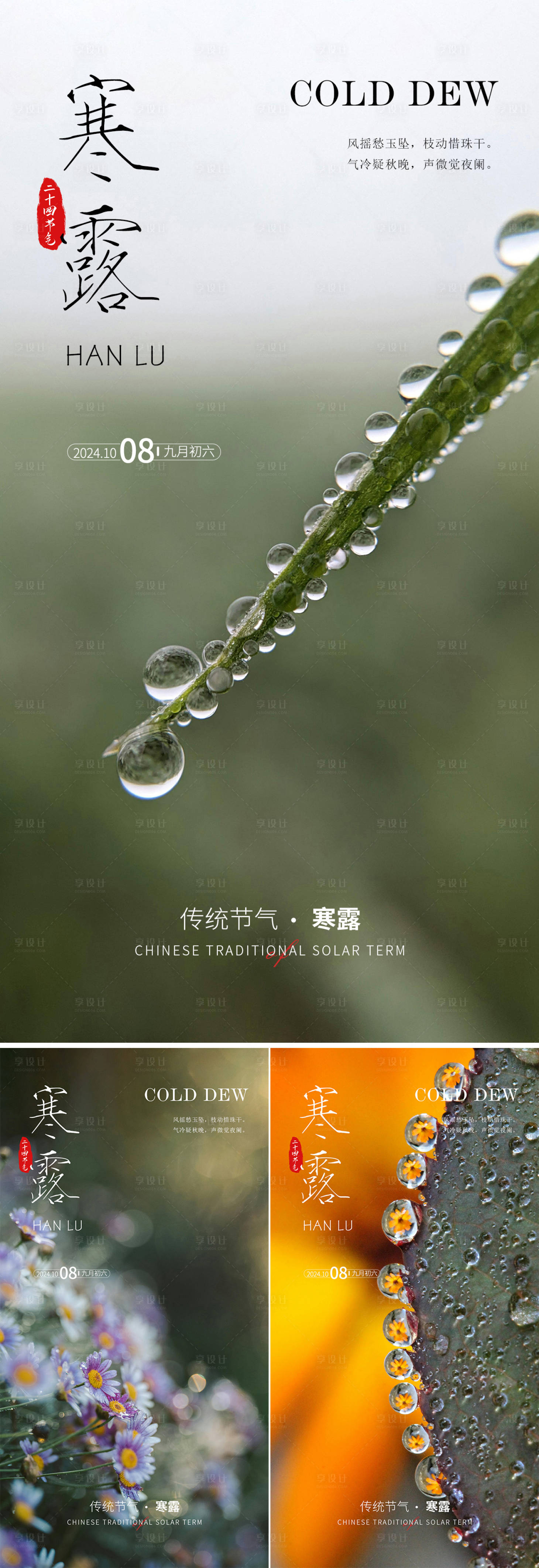 源文件下載【享設計】搜索編號：10490026511797857【寒露節氣海報】