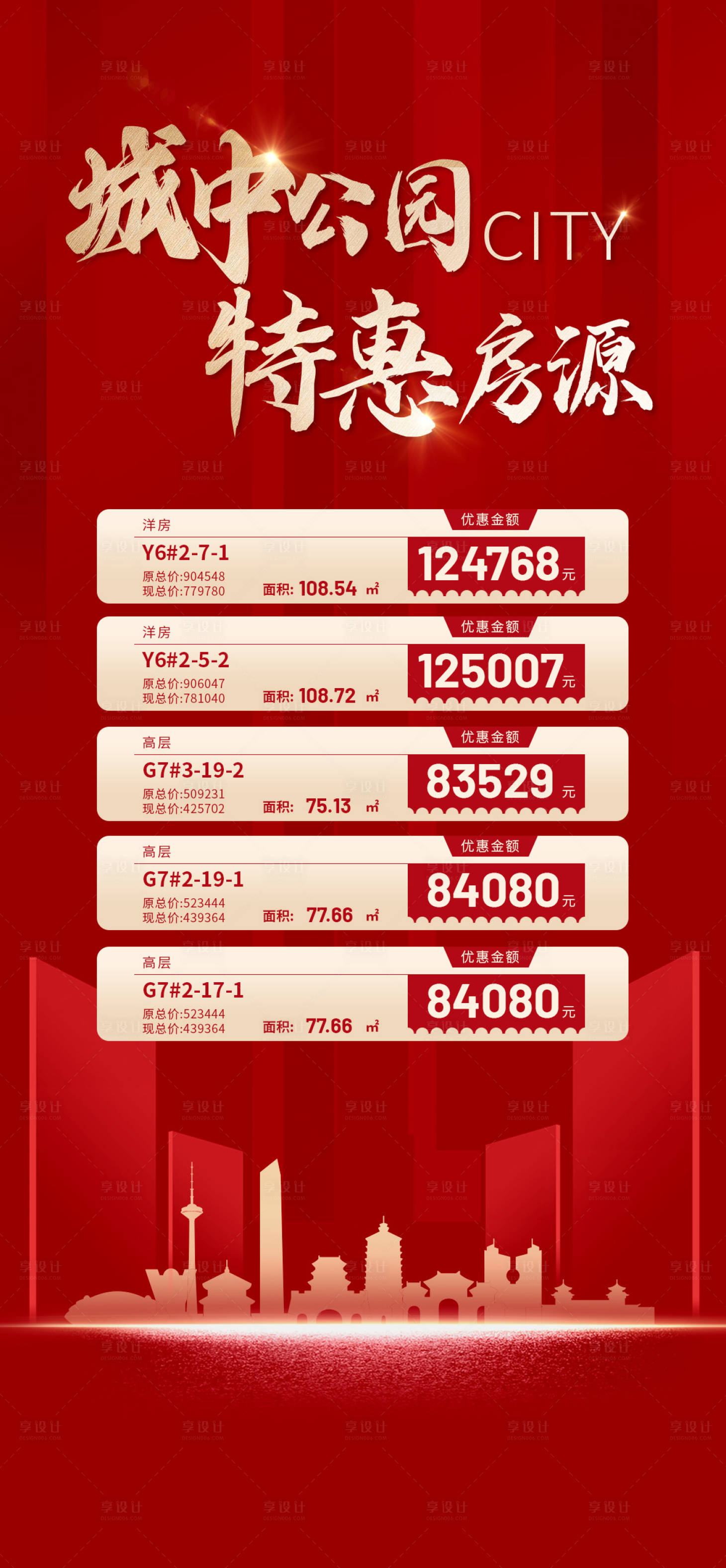 源文件下載【享設(shè)計(jì)】搜索編號(hào)：11590026337503345【地產(chǎn)熱銷金秋加推渠道特價(jià)紅稿海報(bào)設(shè)計(jì)】