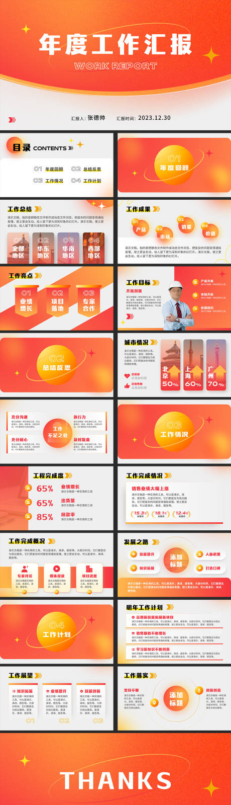 源文件下载【弥散风年度工作汇报PPT】编号：23430026018174340