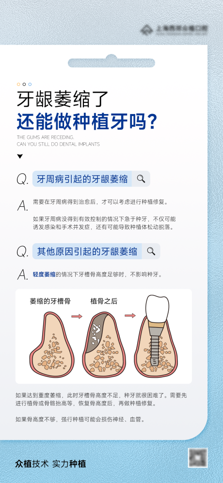 源文件下載【牙齦萎縮種植牙科普海報】編號：85740026441578890