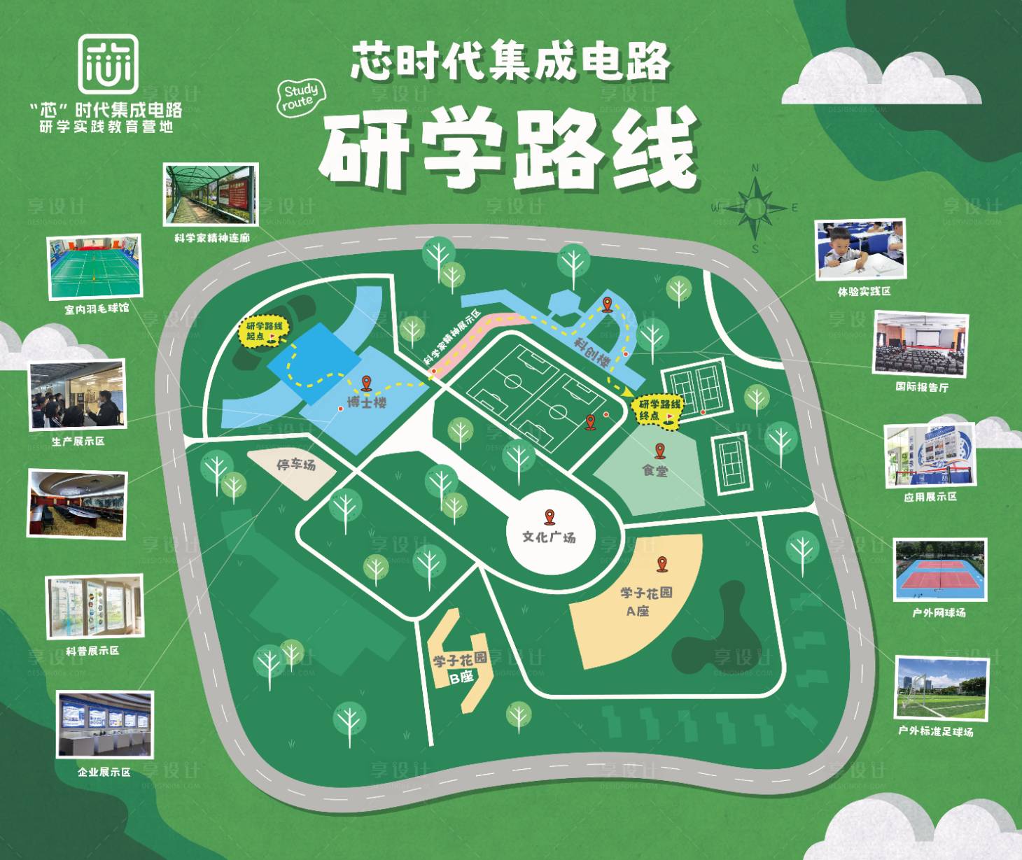 源文件下载【享设计】搜索编号：25400026475318022【研学地图主画面】