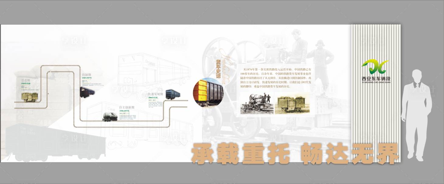 源文件下載【享設計】搜索編號：78610026454849474【鐵路文化墻】
