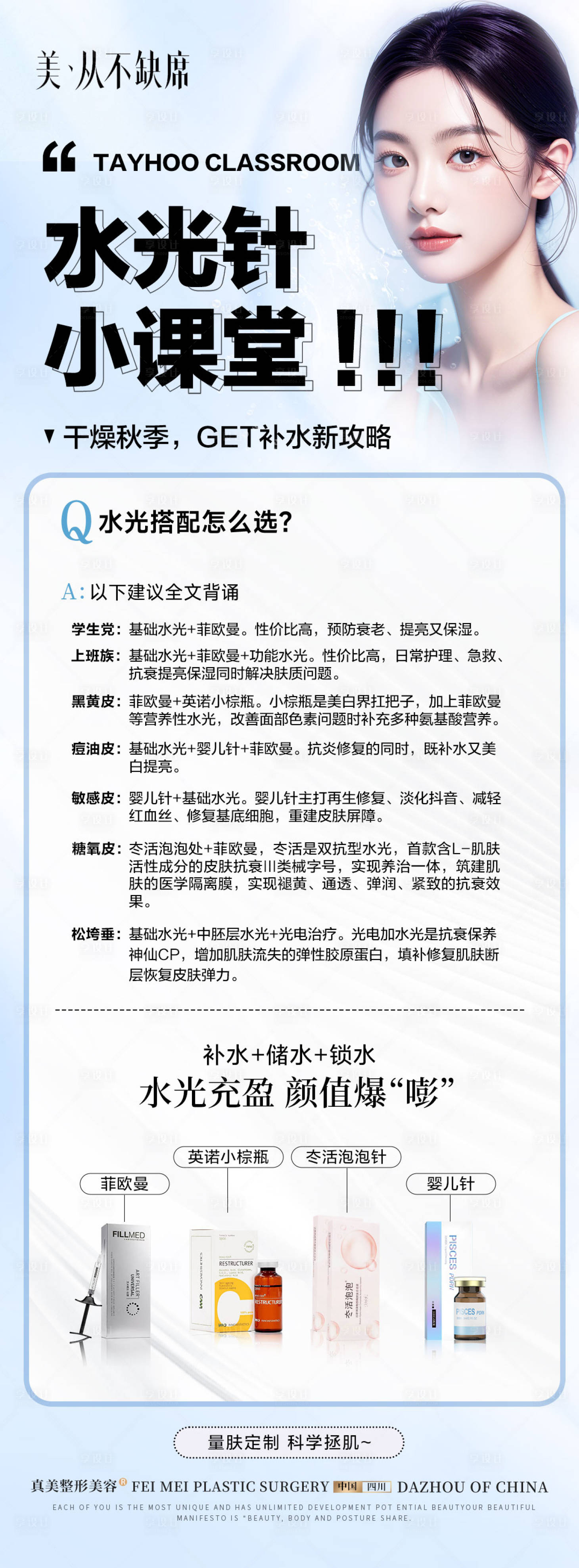 源文件下载【医美秋季水光科普海报】编号：87000026438523508