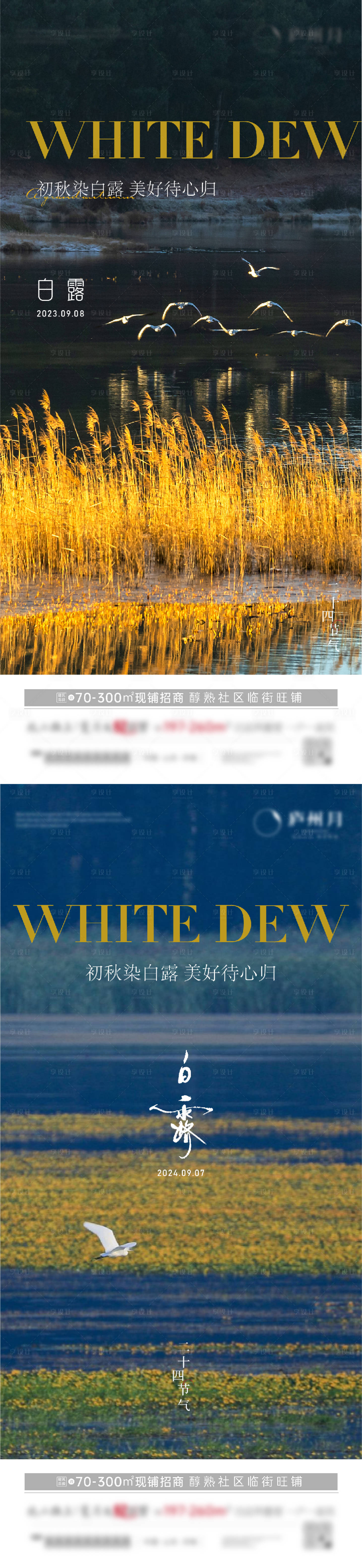 源文件下载【享设计】搜索编号：62250026038325713【白露节气海报】