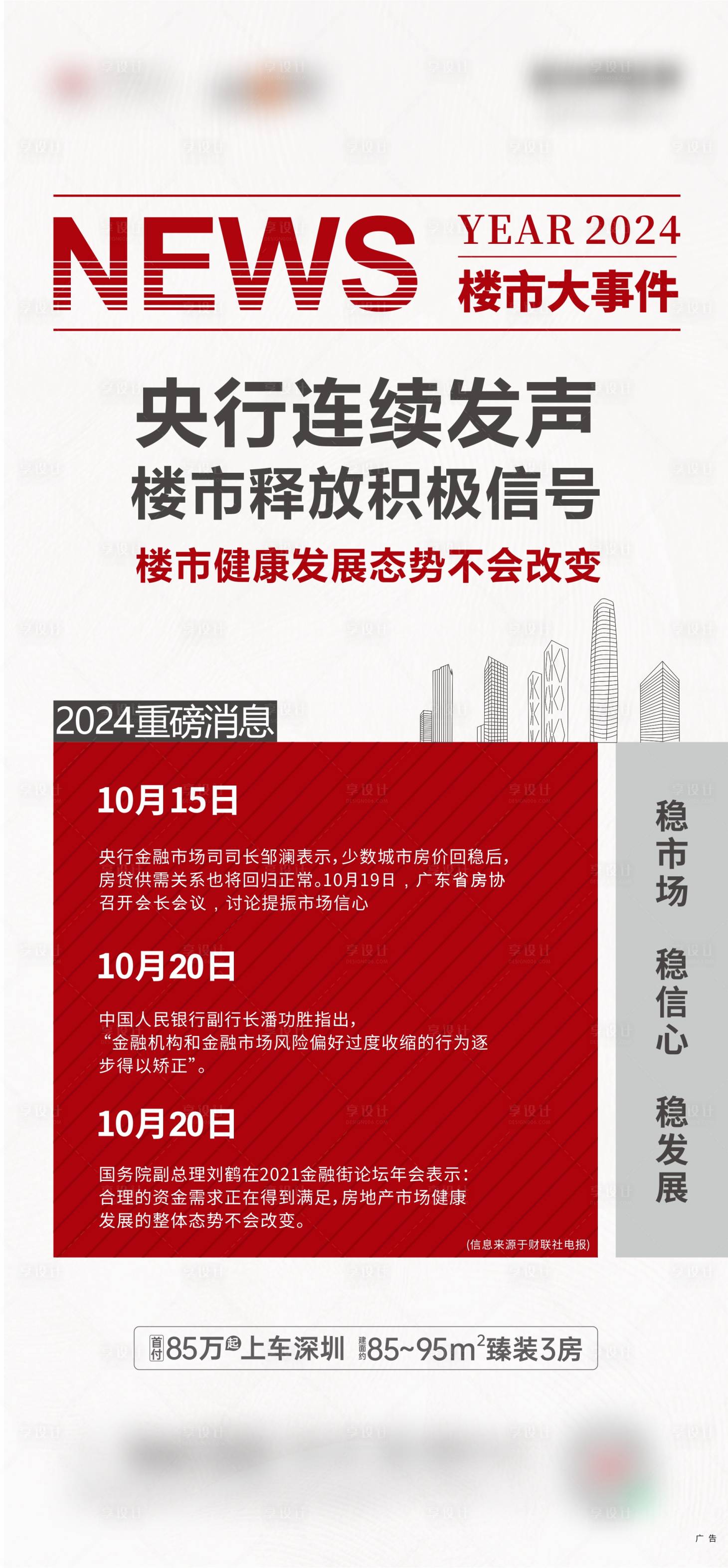 源文件下载【享设计】搜索编号：16050026149464709【楼市大事件利好海报】