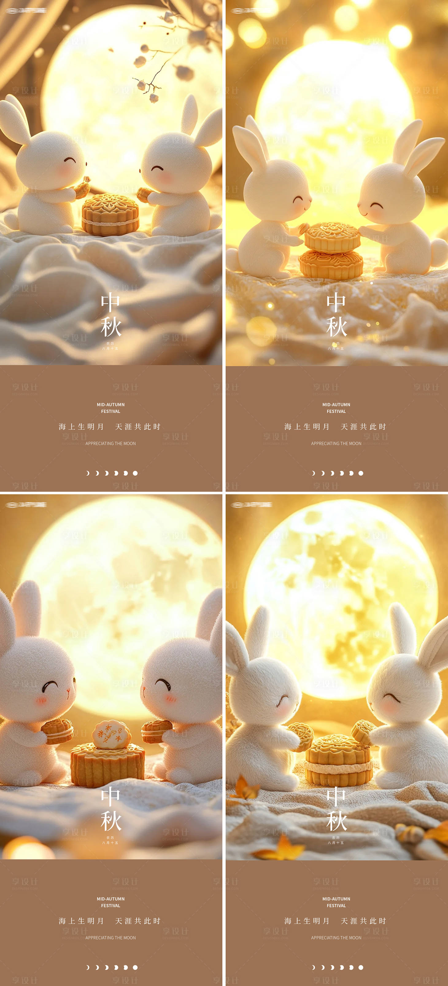 源文件下载【享设计】搜索编号：60640026146839933【中秋节节日卡通海报】