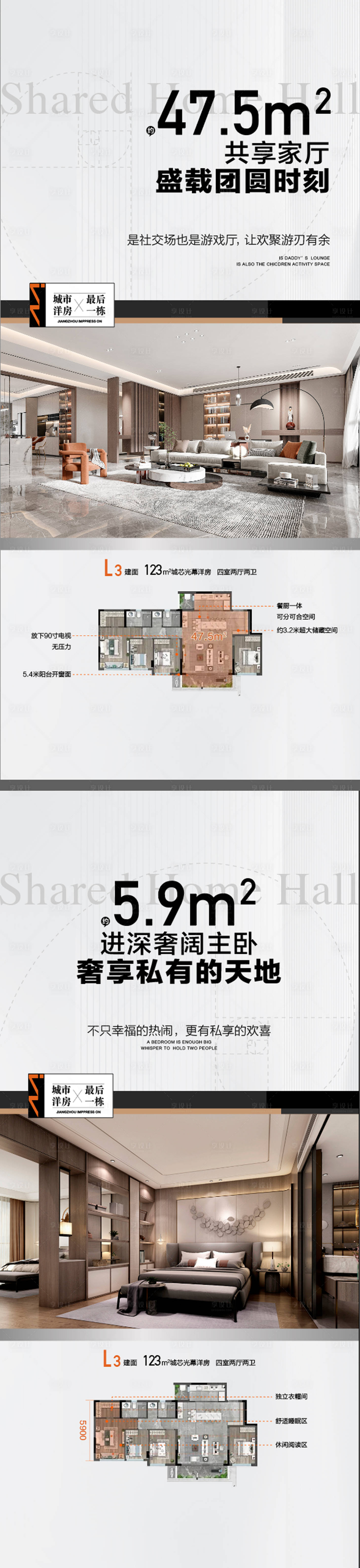 源文件下载【享设计】搜索编号：52030026150512191【房地产户型卖点优势解读海报】