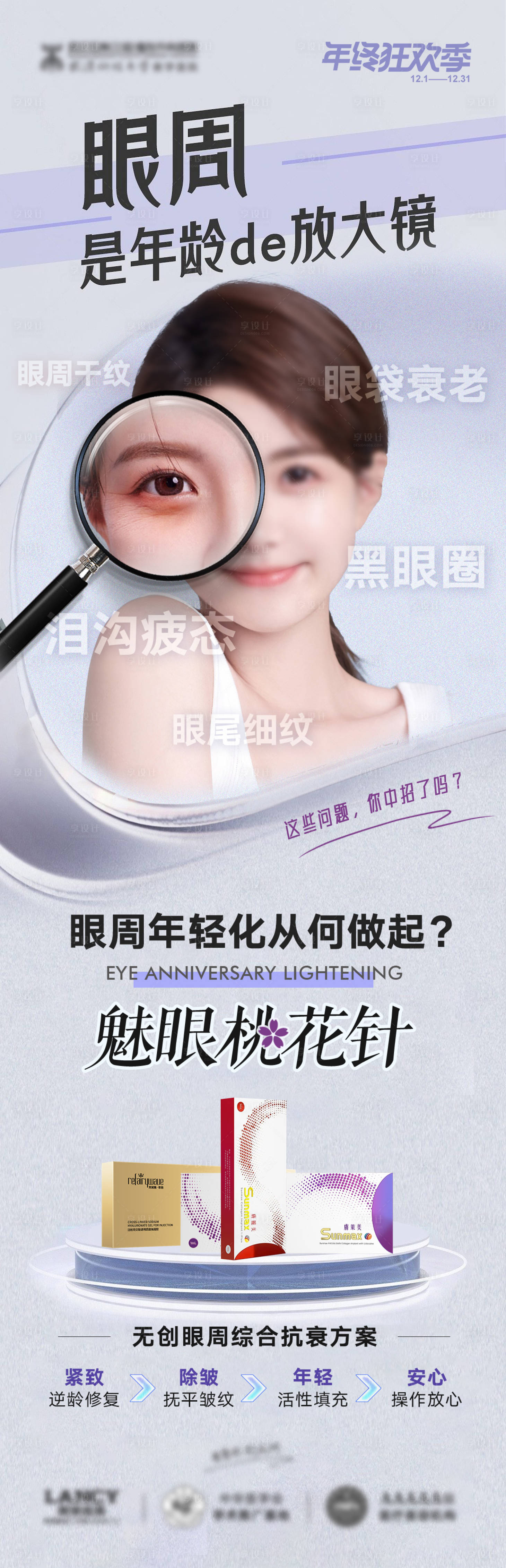 源文件下載【醫(yī)美眼周抗衰海報】編號：55350026120179354