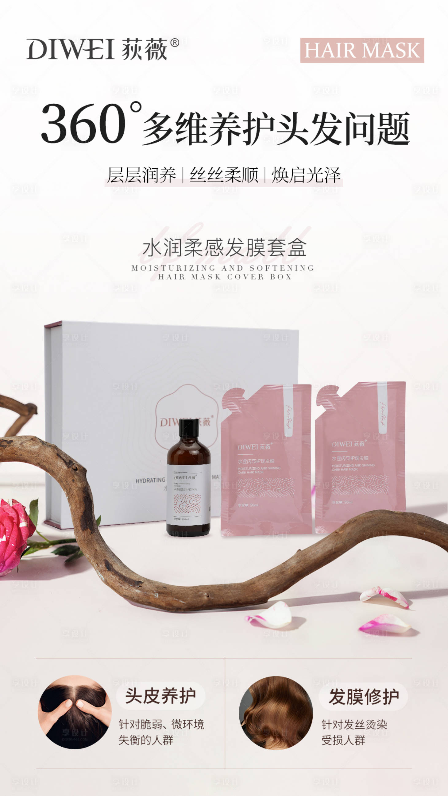 源文件下载【护发发膜套盒海报】编号：59640026340853015