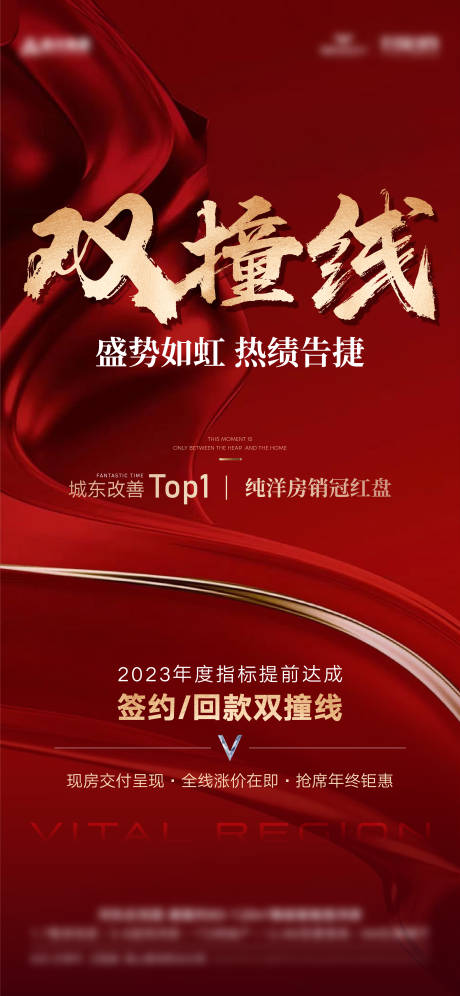 源文件下载【房地产热销红金海报】编号：86080026469379638
