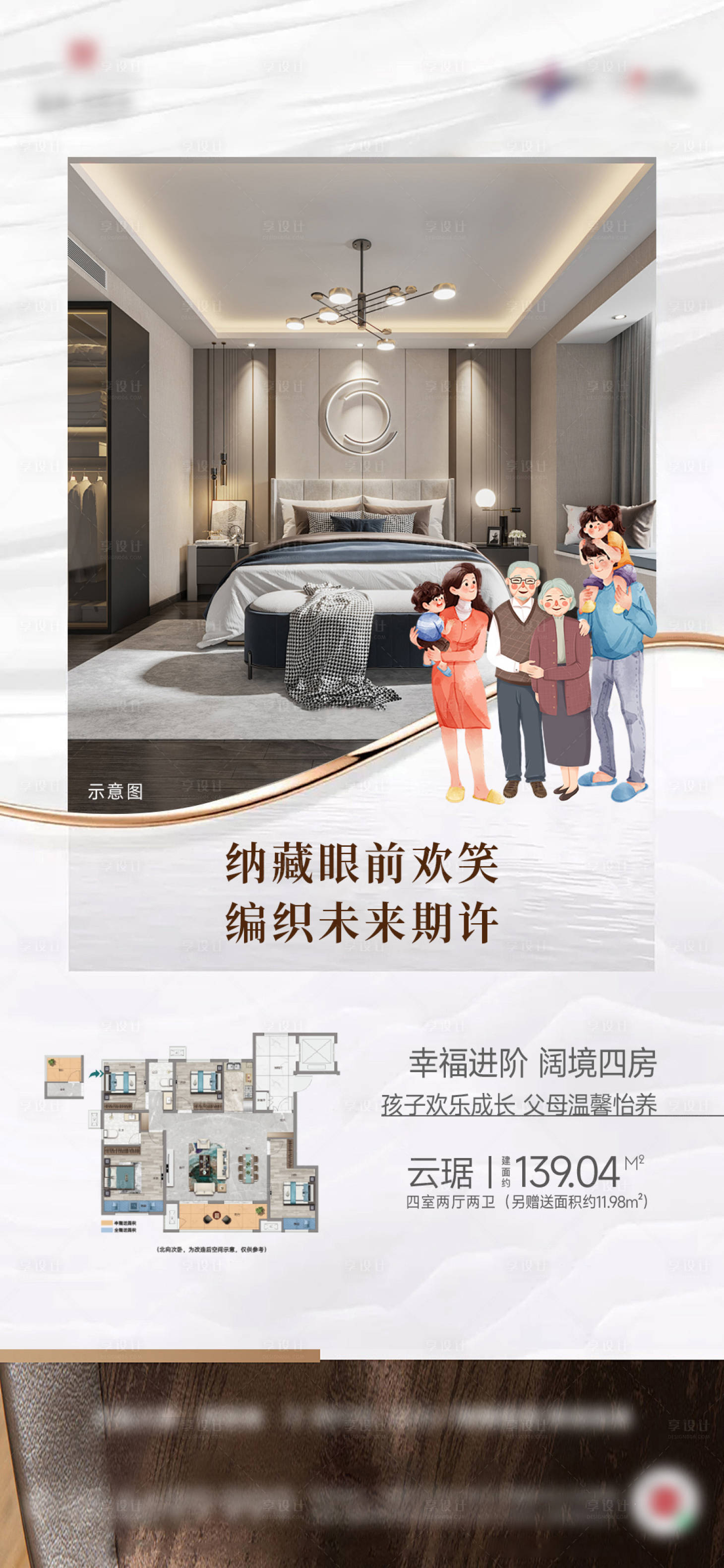 源文件下载【享设计】搜索编号：36610026024598398【主卧地产户型洋房配套价值点】