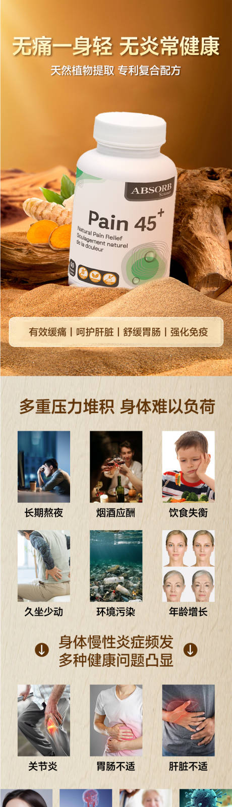 医疗产品姜黄素详情页
