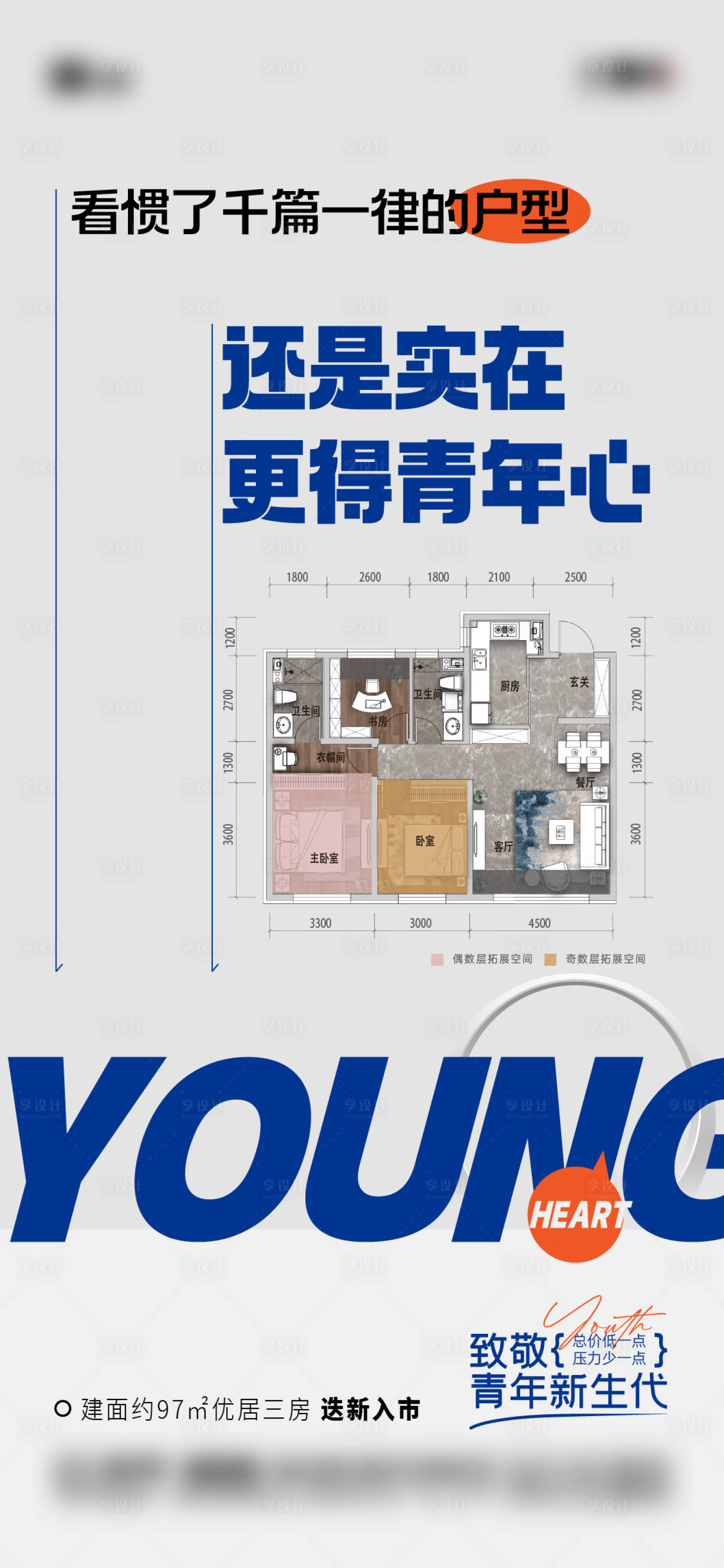 源文件下载【青年地产户型海报】编号：61480026404358577