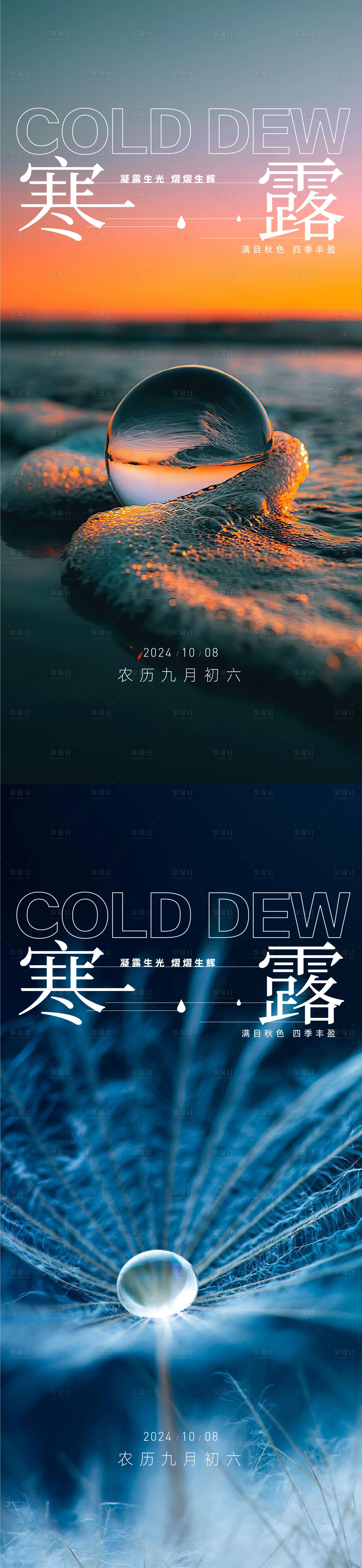 源文件下载【享设计】搜索编号：20750026414529655【寒露白露雨水霜降小寒大寒】