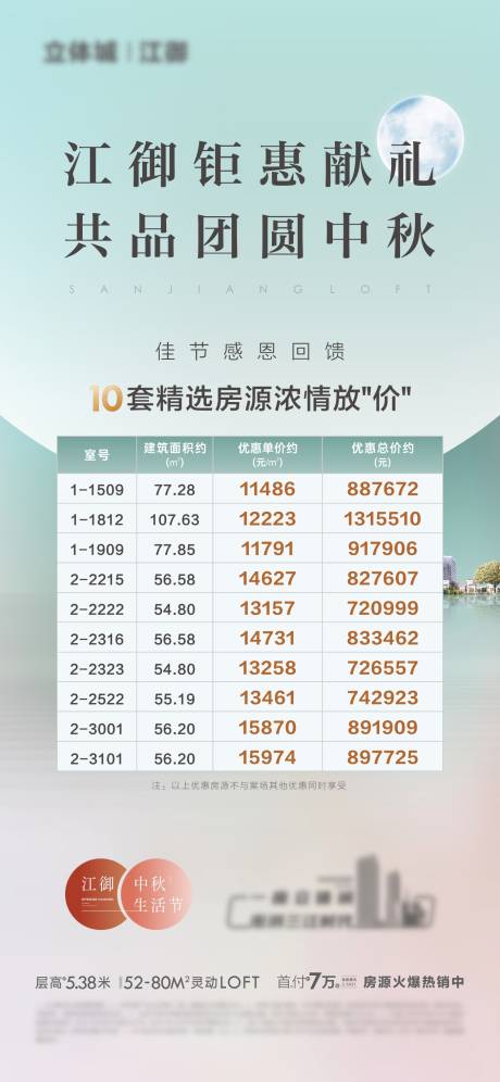 源文件下載【中秋節特價房房源海報】編號：73510026030421036