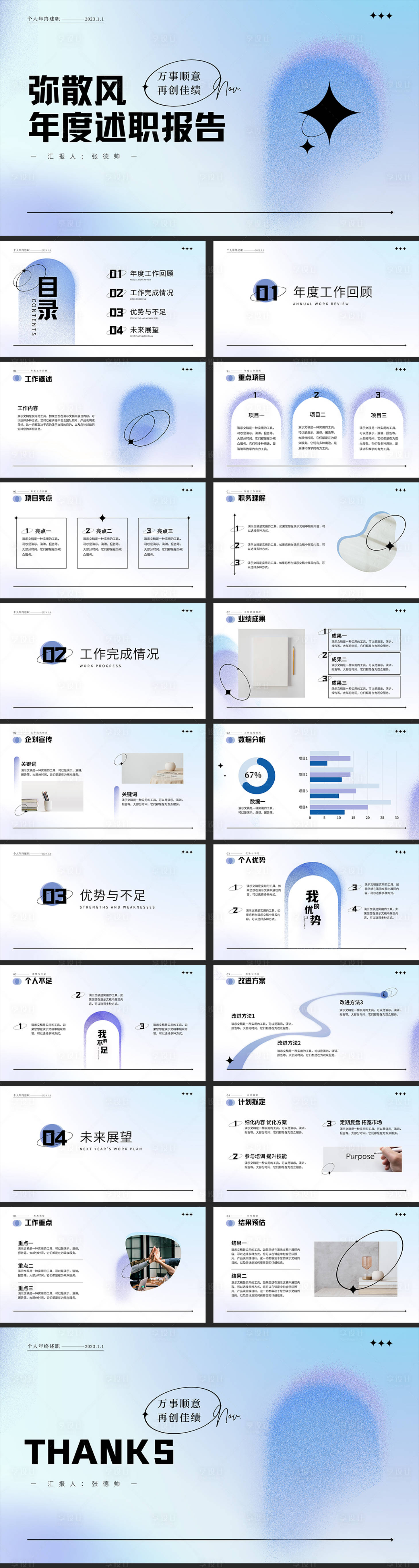 源文件下载【弥散风个人述职报告PPT】编号：27690026018204403