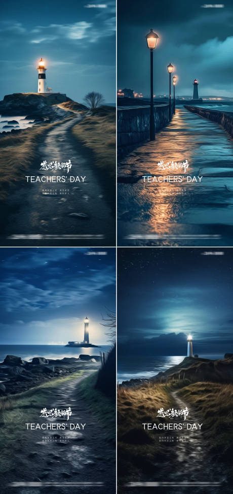 源文件下载【享设计】搜索编号：86380026039741402【教师节灯塔海报】