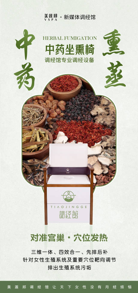 源文件下载【享设计】搜索编号：15300026471642587【中医私密熏蒸椅产品宣传海报】