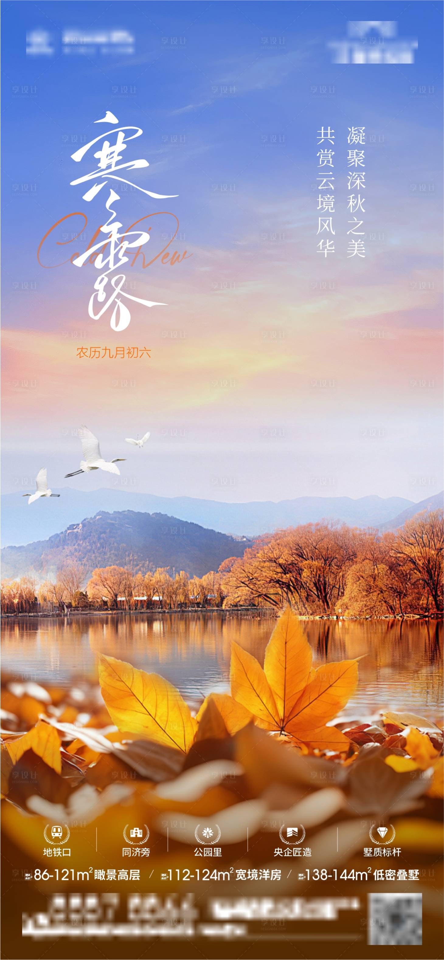 源文件下载【享设计】搜索编号：41610026540834448【地产寒露节气海报】
