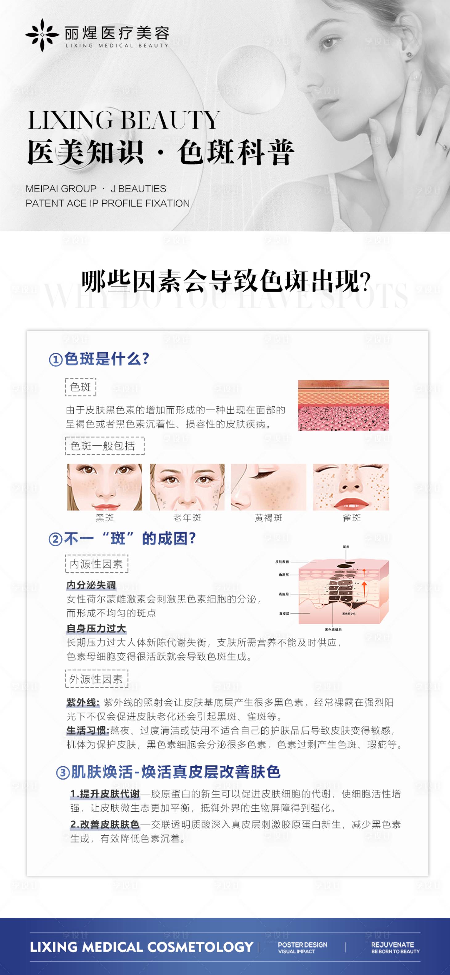 源文件下载【享设计】搜索编号：43860026154012709【医美科普色斑知识】