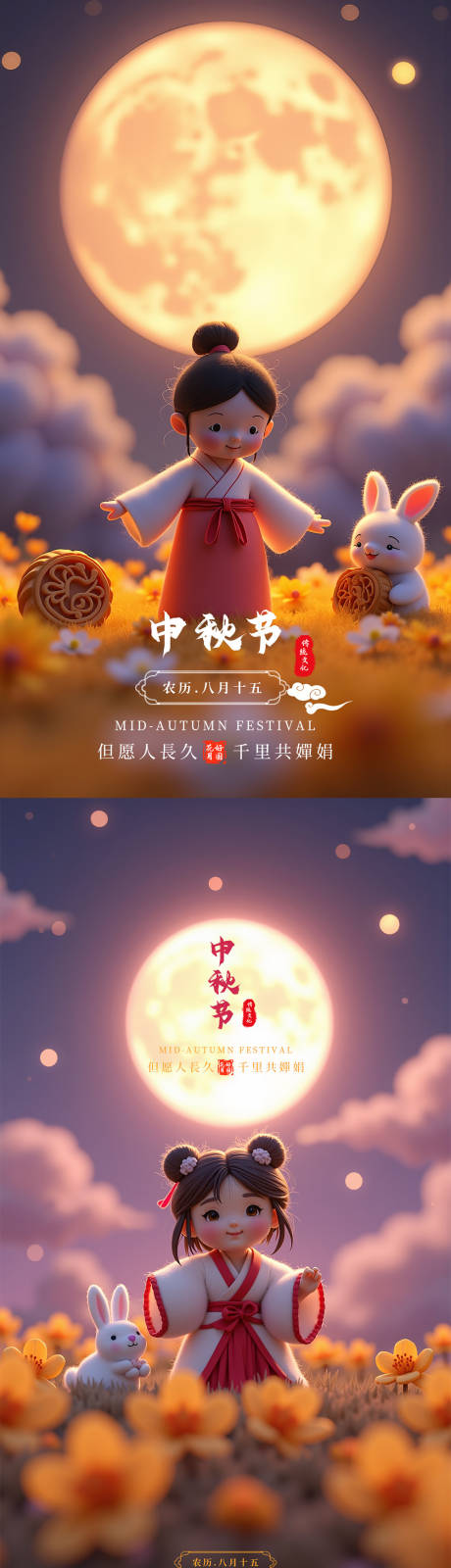 源文件下載【中秋節系列海報】編號：79760026229555932