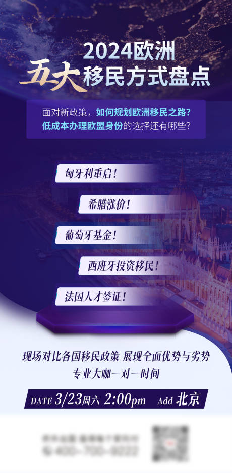 源文件下载【享设计】搜索编号：11590026047277667【移民项目盘点海报】