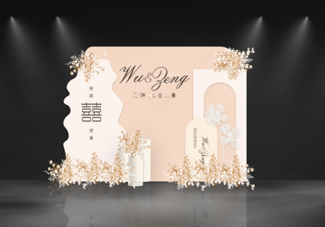 源文件下载【香槟色婚礼美陈】编号：91940026277055591