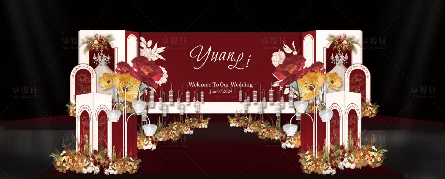 源文件下载【享设计】搜索编号：86570026253714741【婚礼效果图】