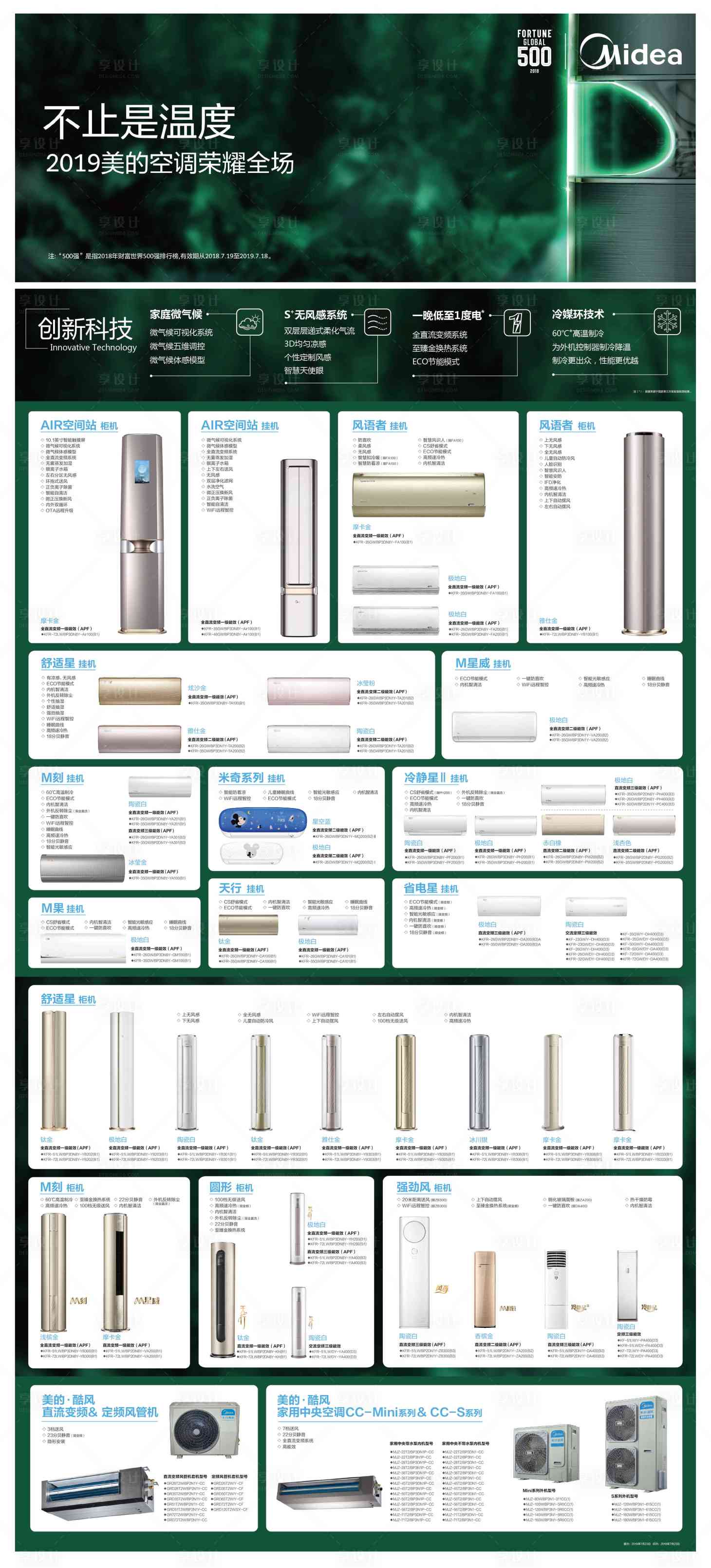 源文件下载【享设计】搜索编号：30360026148598638【美的空调全产品海报】