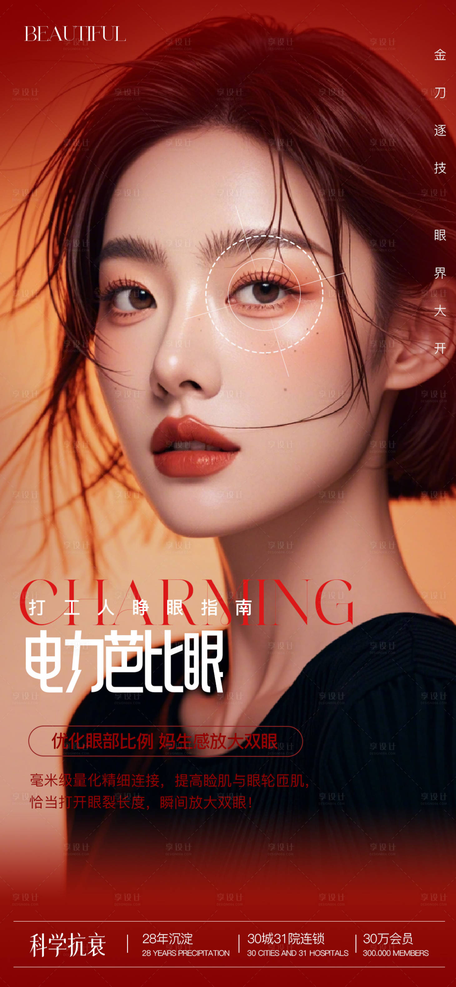源文件下載【享設(shè)計(jì)】搜索編號：37070026466006360【醫(yī)美人物雙眼皮海報(bào)】