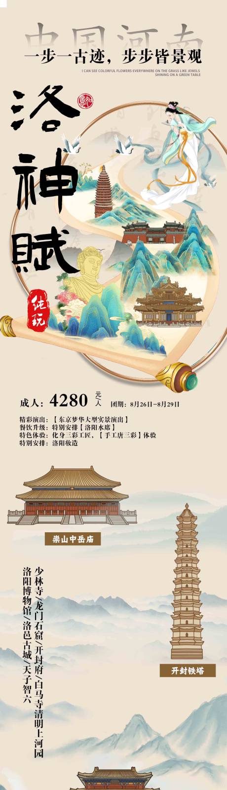 源文件下載【河南洛陽旅游海報】編號：28290026233711406