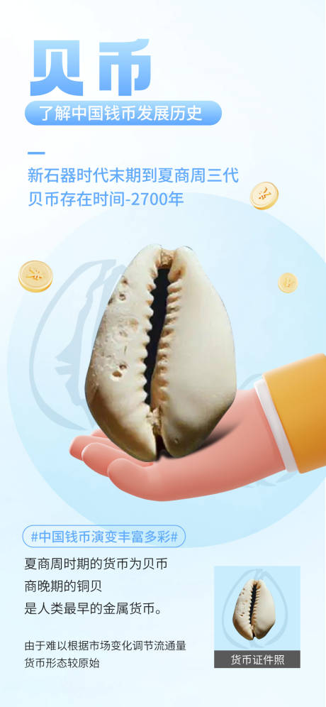 源文件下载【享设计】搜索编号：12640026443354773【中国钱币发展史科普海报】