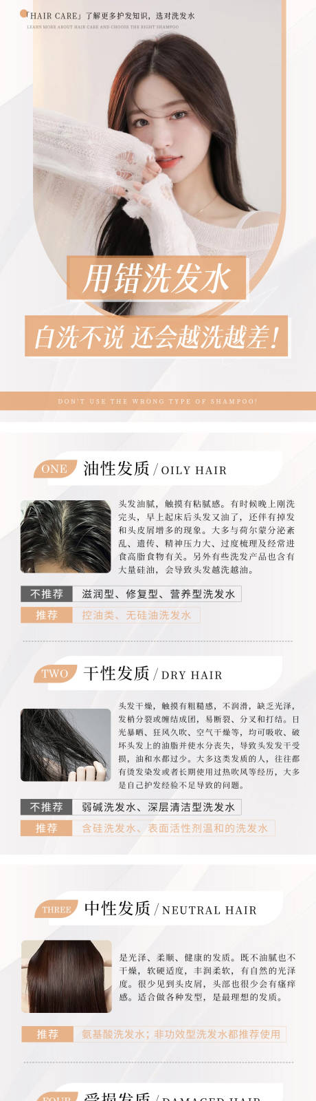 源文件下载【小红书洗护小知识科普系列海报】编号：81990026476835356