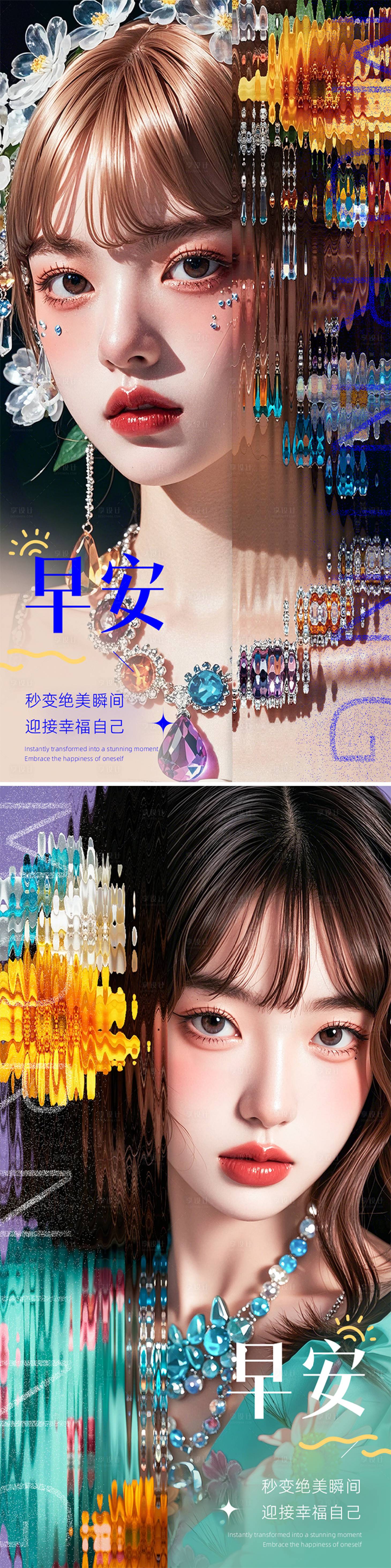 源文件下載【享設(shè)計(jì)】搜索編號：16980026302292635【早安圖系列海報(bào)】