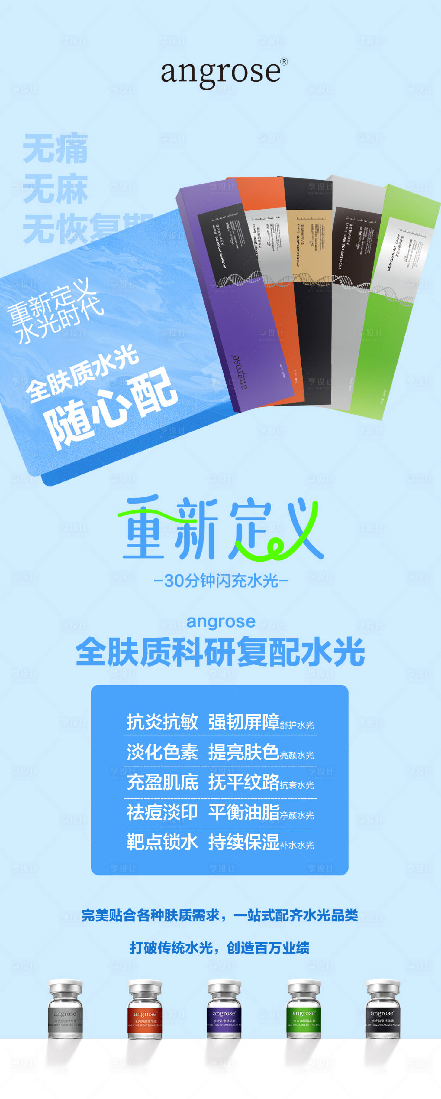 源文件下载【享设计】搜索编号：76540026291572755【护肤品功效海报】