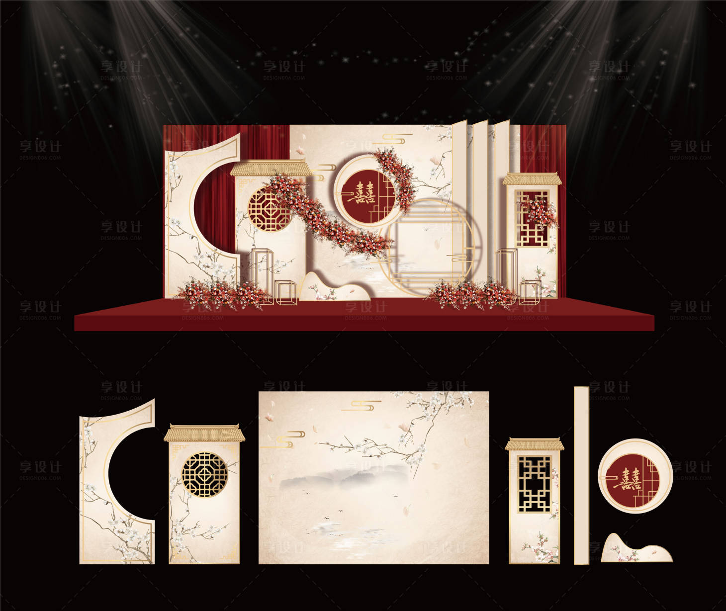 源文件下载【享设计】搜索编号：50040026532366760【婚礼布置】