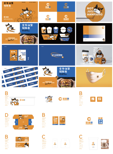 全牛汉堡小吃品牌VI