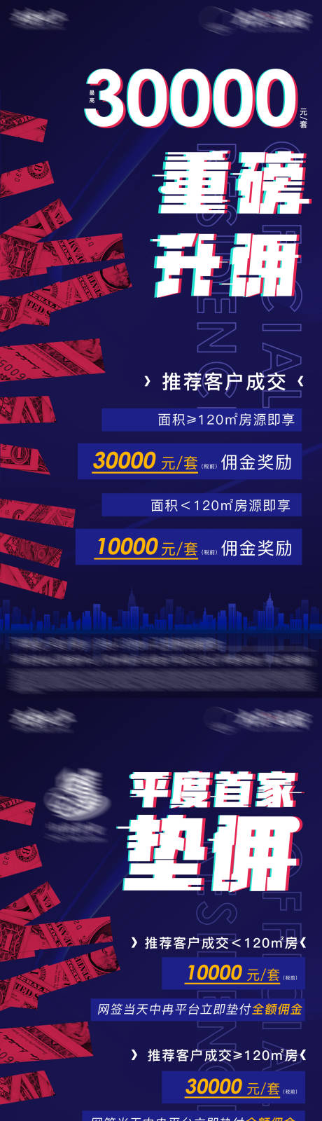 源文件下载【地产中介佣金加码海报】编号：70010026312288888