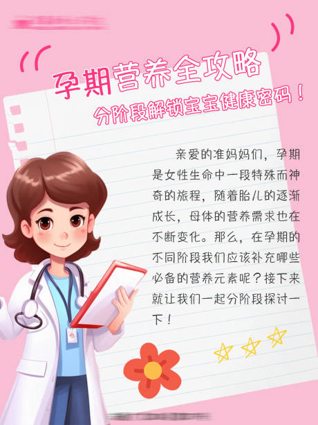 源文件下载【孕期营养全攻略海报封面】编号：72310026086061046