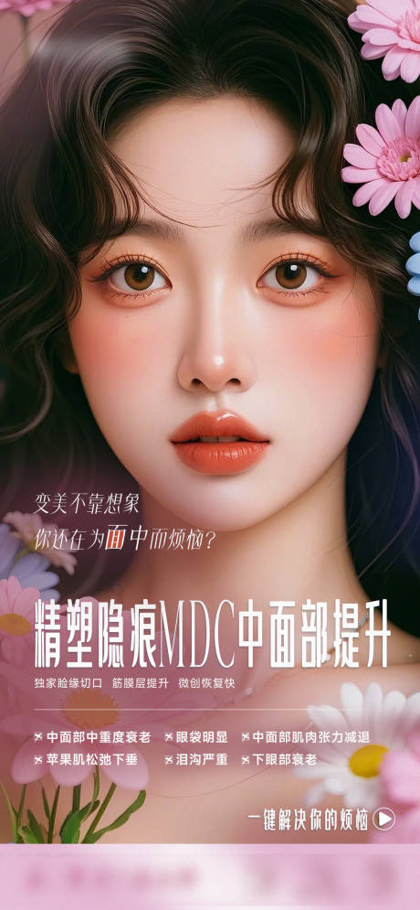 源文件下載【醫美MDC中面部提升海報】編號：27090026461206053